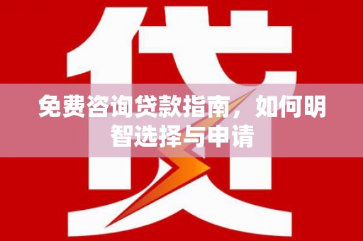 南乐免费咨询贷款指南，如何明智选择与申请