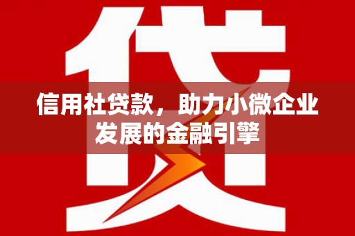 怀集信用社贷款，助力小微企业发展的金融引擎