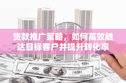 宣化贷款推广策略，如何高效触达目标客户并提升转化率