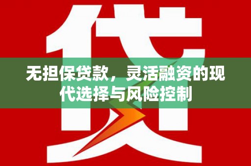 临沧无担保贷款，灵活融资的现代选择与风险控制