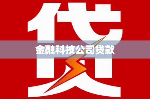 勉县金融科技公司贷款
