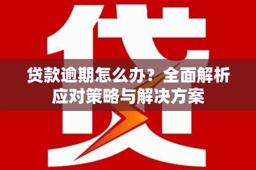 安乐贷款逾期怎么办？全面解析应对策略与解决方案