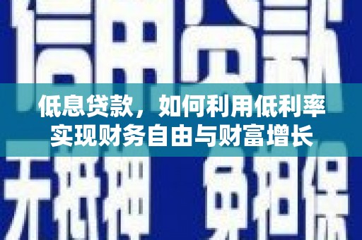 西畴低息贷款，如何利用低利率实现财务自由与财富增长